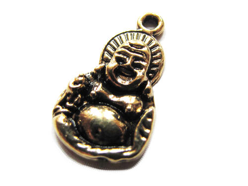 Anhnger Buddha, goldfarben, ca. 27x15mm